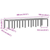 Set da pranzo da giardino con cuscini 15 pcs Antracite PP