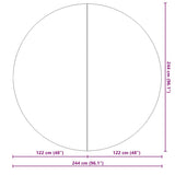 Telo per Fondo Piscina Nero  244 cm Geotessile in Poliestere