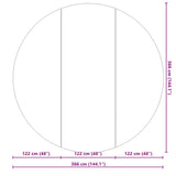 Telo per Fondo Piscina Nero  366 cm Geotessile in Poliestere