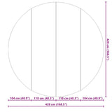Telo per Fondo Piscina Nero  428 cm Geotessile in Poliestere