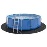 Telo per Fondo Piscina Nero  458 cm Tessuto Non Tessuto