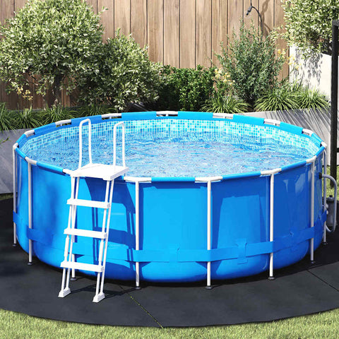 Telo per Fondo Piscina Nero  306 cm Geotessile in Poliestere