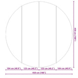 Telo per Fondo Piscina Nero  458 cm Geotessile in Poliestere