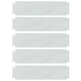 Bordure per prato 5 pcs Argento 100 x 25 x 0.07 cm