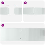 Bordure per prato 10 pcs Argento 100 x 25 x 0.07 cm