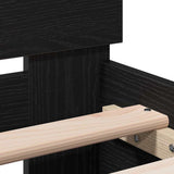 Struttura del letto Rovere Nero 193 x 95 x 88 cm
