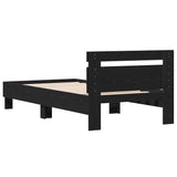 Struttura del letto Rovere Nero 193 x 95 x 88 cm