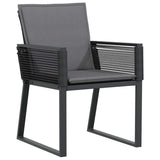 Set da Pranzo per Giardino 7 pcs Antracite polyrattan