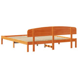 Struttura del letto Marrone cerato 200 x 200 cm Pino massello