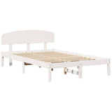 Struttura del letto Bianco 120 x 190 cm Pino massello