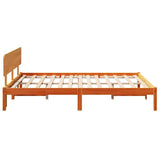 Struttura del letto Marrone cerato 200 x 200 cm Pino massello