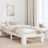 Struttura del letto Bianco 90 x 200 cm Pino massello