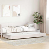 Struttura del letto Bianco 100 x 200 cm Pino massello