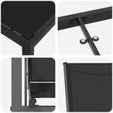 Set da Pranzo per Giardino 5 pcs Nero