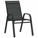 Set da Pranzo per Giardino 5 pcs Nero