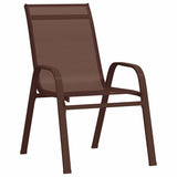 Set da Pranzo per Giardino 5 pcs Marrone e Nero
