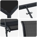 Set da Pranzo per Giardino 5 pcs Nero