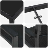 Set da Pranzo per Giardino 7 pcs Nero