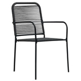 Set da Pranzo per Giardino 9 pcs Nero