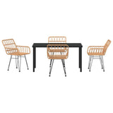 Set da Pranzo per Giardino 5 pcs Marrone