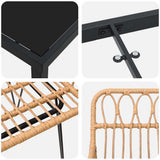 Set da Pranzo per Giardino 5 pcs Marrone