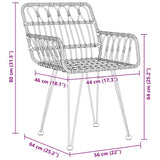 Set da Pranzo per Giardino 5 pcs Nero