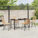 Set da Pranzo per Giardino 5 pcs Marrone