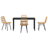 Set da Pranzo per Giardino 5 pcs Marrone