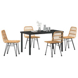 Set da Pranzo per Giardino 5 pcs Marrone