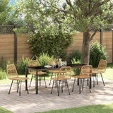 Set da Pranzo per Giardino 7 pcs Marrone