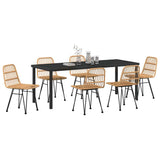 Set da Pranzo per Giardino 7 pcs Marrone