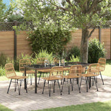 Set da Pranzo per Giardino 9 pcs Marrone