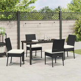 Set da Pranzo per Giardino 5 pcs Nero