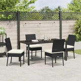 Set da Pranzo per Giardino 5 pcs Nero