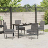 Set da Pranzo per Giardino 5 pcs Grigio