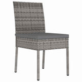 Set da Pranzo per Giardino 5 pcs Grigio