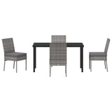 Set da Pranzo per Giardino 5 pcs Grigio