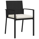 Set da Pranzo per Giardino 9 pcs Nero