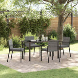 Set da Pranzo per Giardino 5 pcs Grigio