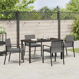 Set da Pranzo per Giardino 5 pcs Grigio