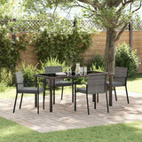 Set da Pranzo per Giardino 5 pcs Grigio