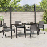Set da Pranzo per Giardino 5 pcs Grigio