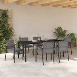 Set da Pranzo per Giardino 6 pcs Grigio