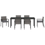 Set da Pranzo per Giardino 6 pcs Grigio