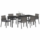 Set da Pranzo per Giardino 6 pcs Grigio