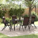 Set da Pranzo per Giardino 5 pcs Marrone