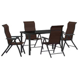Set da Pranzo per Giardino 5 pcs Marrone