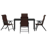 Set da Pranzo per Giardino 5 pcs Marrone