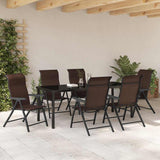 Set da Pranzo per Giardino 7 pcs Marrone