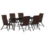 Set da Pranzo per Giardino 7 pcs Marrone